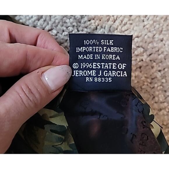 J. Garcia Silk Tie • Oak Tree Collection • Green & Blue Abstract • EUC - Picture 6 of 6